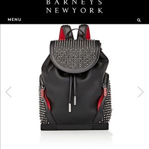 Christian Louboutin Spiked Leather Backpack